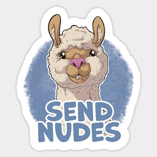 Alpaca Nudes (blue) Sticker